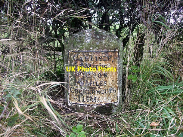 Photo 6"x4" Old Milestone by the A595, west of High Waverbridge Bolton Low Houses c2007
