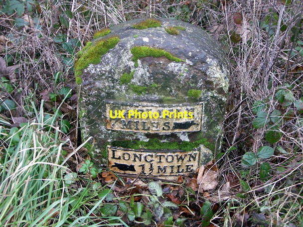 Photo 6"x4" Old Milestone by the A7, south of Longtown Longtown\/NY3868 c2011