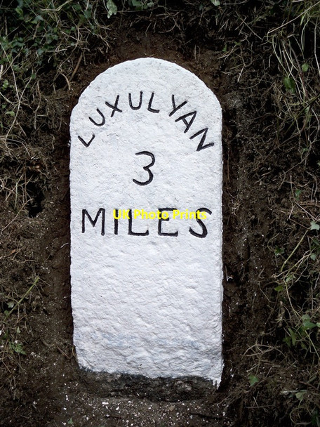 Photo 6"x4" Old Milestone east of the A391 Lockengate c2001