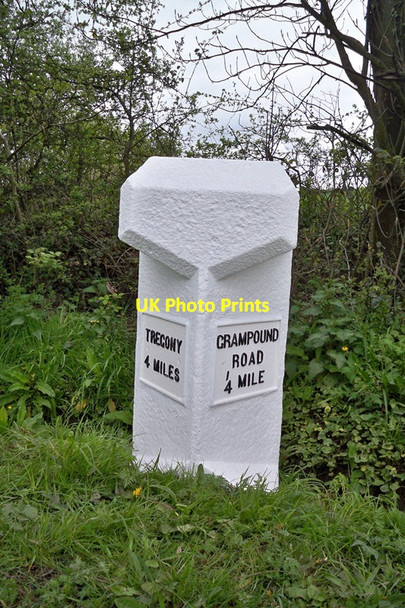Photo 6"x4" Old Milestone south of Grampound Road village Grampound Road c1998