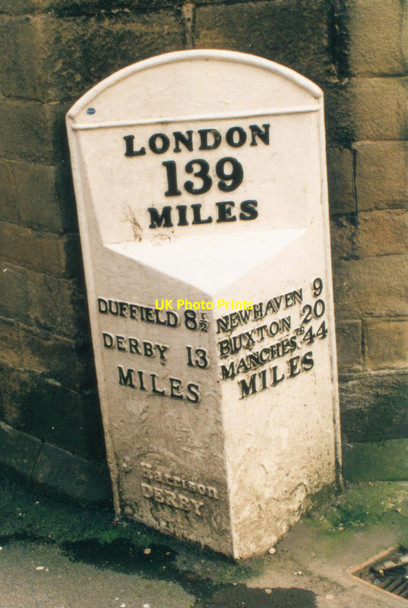 Photo 6"x4" Old Milepost by the B5023 in Wirksworth Wirksworth c2002