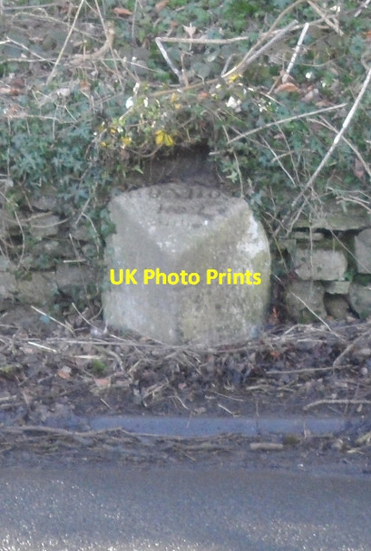 Photo 6"x4" Old Milestone by the A6, Bakewell Bakewell c2015