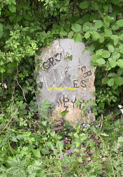 Photo 6"x4" Old Milestone by the A352, Middlemarsh Tiley c2011