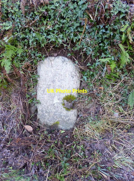 Photo 6"x4" Old Milestone east of Loxhore Cross Chelfham c2012