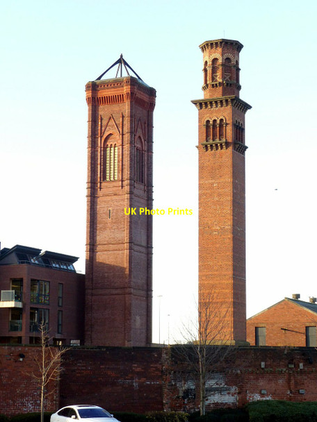 Photo 6"x4" Two towers at Tower Works Leeds\/SE3034 c2017