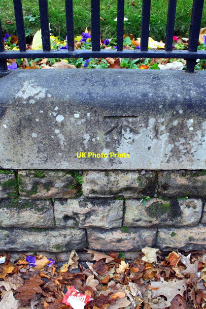 Photo 6"x4" Benchmark on Arboretum Street wall Nottingham\/SK5641 c2017