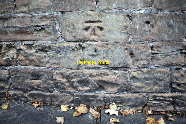 Photo 6"x4" Benchmark on wall of Burns Street Nottingham\/SK5641 c2017