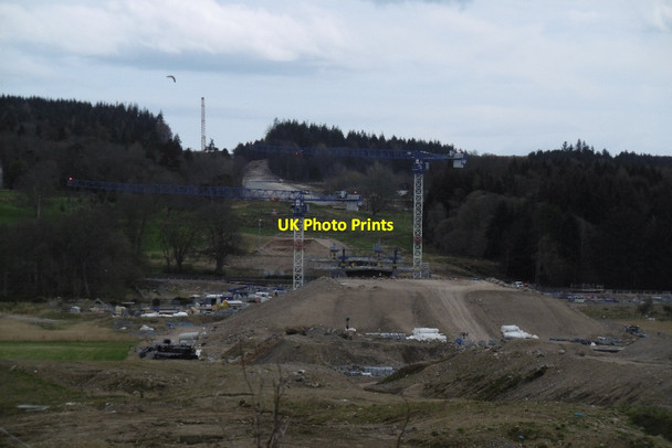 Photo 6"x4" Building the bridge over the Dee Kirkton of Maryculter c2017