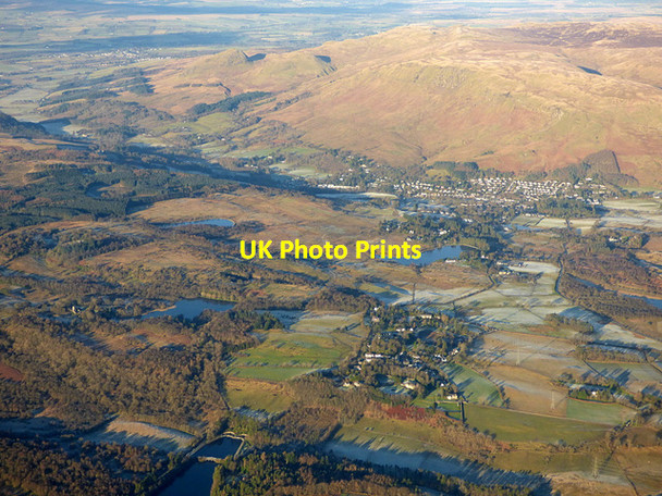 Photo 6"x4" Mugdock and Strathblane from the air Milngavie c2017
