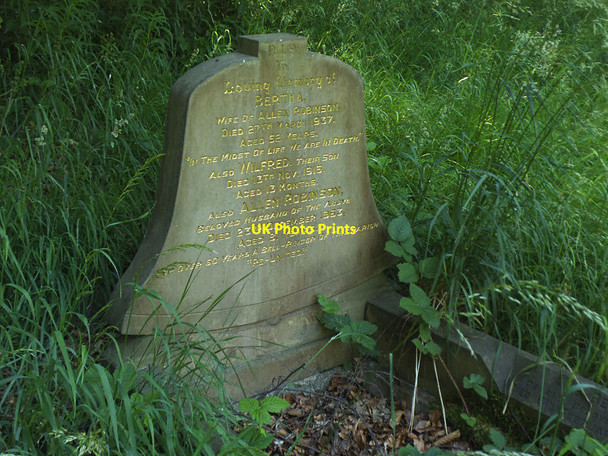 Photo 6"x4" St Mary the Virgin, Mirfield - the bell grave Mirfield c2017