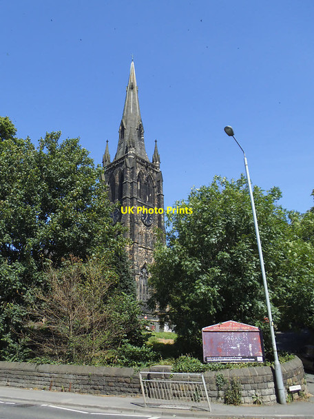 Photo 6"x4" Spire of Holy Innocents church, Thornhill Lees Dewsbury c2017