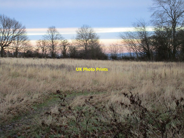 Photo 6"x4" Fading light over an abandoned field Cortworth c2017