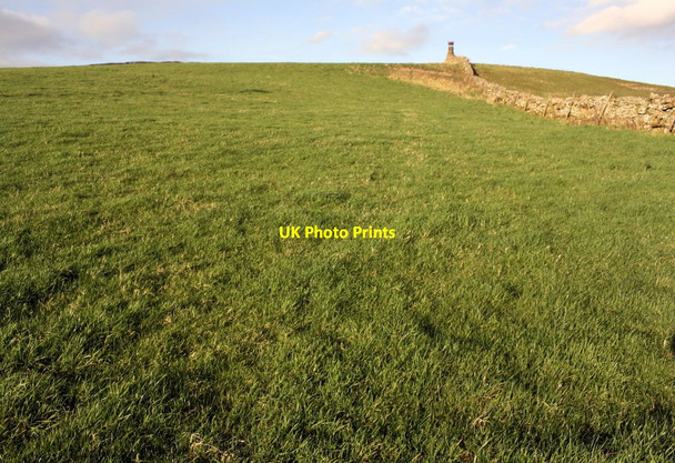 Photo 6"x4" View of Beacon from grass field Hudswell\/NZ1400 c2017