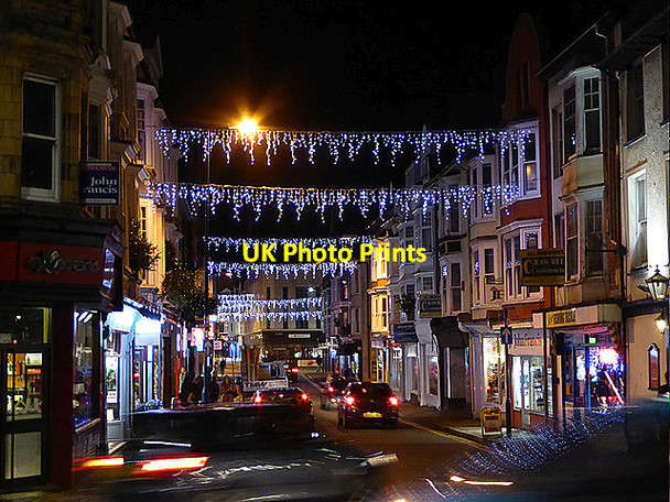 Photo 6"x4" Christmas decorations in Terrace Road, Aberystwyth Aberystwyth c2017