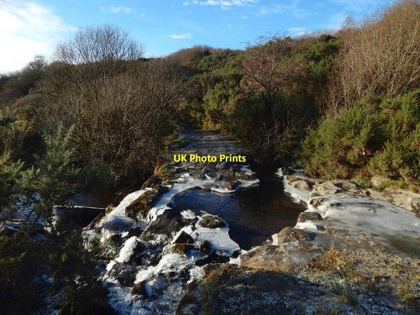 Photo 6"x4" Frozen ford on the Murroch Burn Alexandria c2017 P1