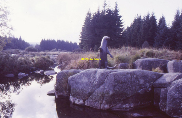 Photo 6"x4" Otter sculpture beside the Otter Pool Otter Poo c1988