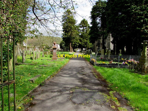 Photo 6"x4" Churchyard path in Cadoxton Neath\/Castell-Nedd c2016