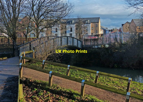 Photo 6"x4" Swans Nest Footbridge crossing the Grand Union Canal Leicester c2018