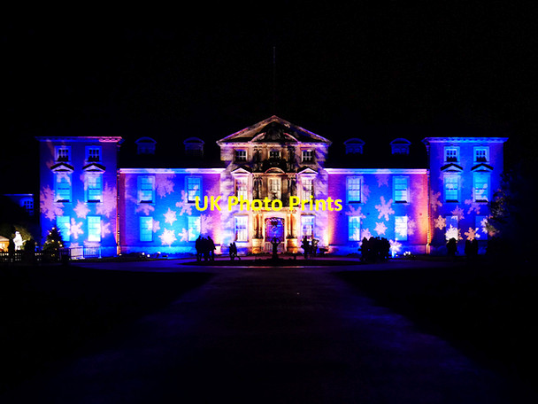 Photo 6"x4" Dunham Massey Hall, Illuminated for Christmas Dunham Town c2017