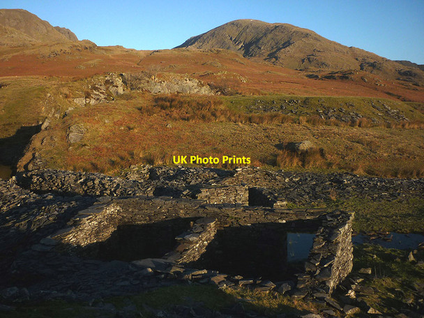Photo 6"x4" Ruined buildings at Ash Gill Quarry Scar Head c2018