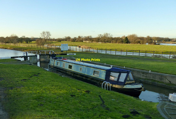 Photo 6"x4" Moon River at Sawley Flood Lock No.1 Sawley\/SK4731 c2018