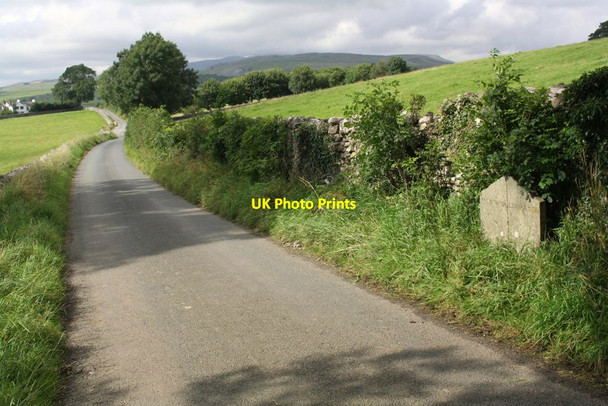 Photo 6"x4" Boundary stone beside minor road south of Austwick Lawkland c2017