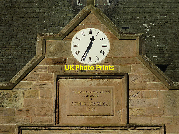 Photo 6"x4" Clock and Commemorative Panel Pencaitland c2018