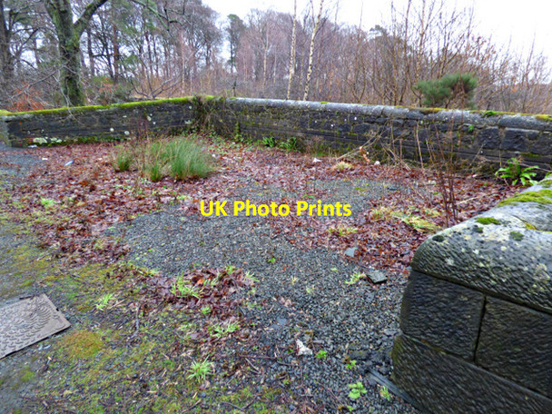Photo 6"x4" Wall by the A81 Strathblane Road Milngavie c2018