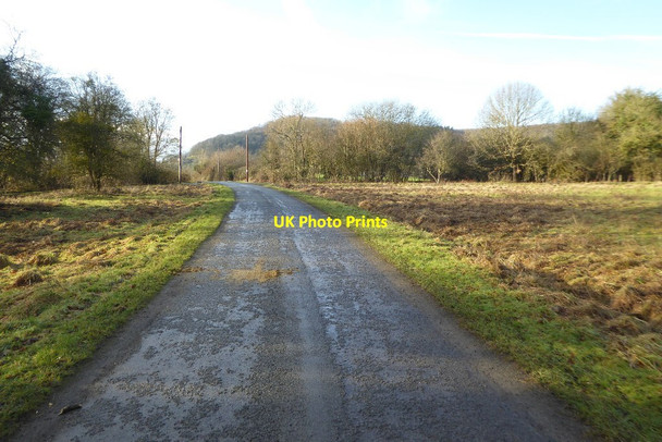 Photo 6"x4" Country road crossing Checkley Common Checkley\/SO5938 c2018