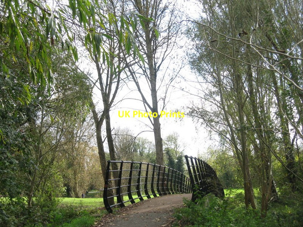 Photo 6"x4" Footbridge over the River Weaver Nantwich c2017