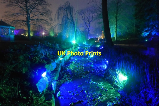 Photo 6"x4" Illuminated stream Harrogate c2017