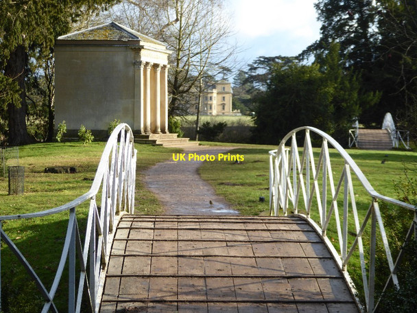 Photo 6"x4" Bridges and Island Temple, Croome Park High Green\/SO8745 c2018
