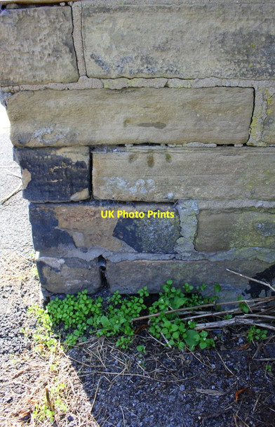 Photo 6"x4" Benchmark on Wilmer Road wall at Syke Road junction Shipley\/SE1437 c2017