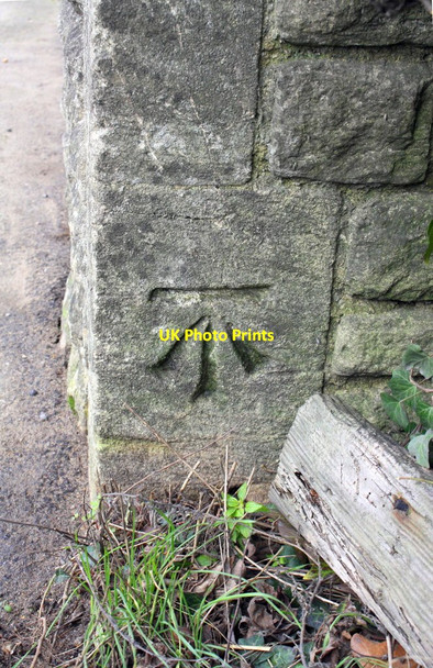 Photo 6"x4" Benchmark on Woodstock Road railway bridge Kidlington c2018