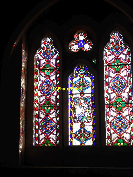 Photo 6"x4" Window of the chancel of Titley church Burcher c2018