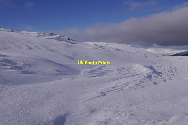Photo 6"x4" Snow filled reentrant on Stonefield Hill Allt Coire Chultrain c2018