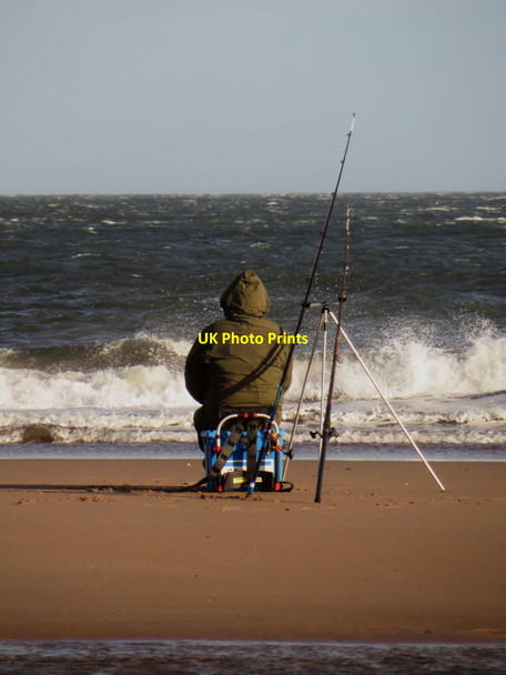 Photo 6"x4" Fishing, Druridge Bay Hadston c2018