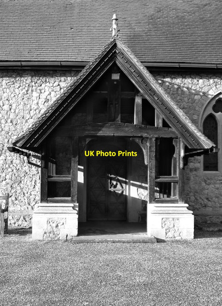 Photo 6"x4" Little Berkhamsted: the church porch Epping Green\/TL2906 c2013