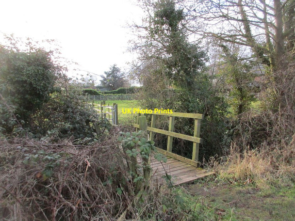 Photo 6"x4" Footbridge over a drain Barnoldby le Beck c2018