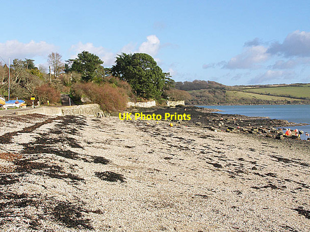 Photo 6"x4" Loe Beach, Feock, on a bright winter's day Feock c2018