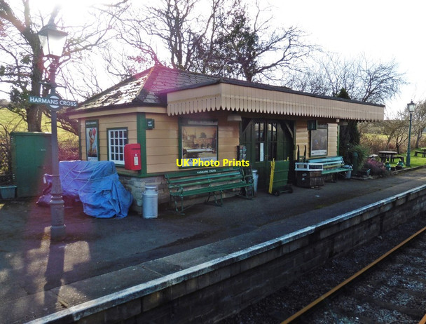 Photo 6"x4" Station building at Harman's Cross Harman's Cross c2018
