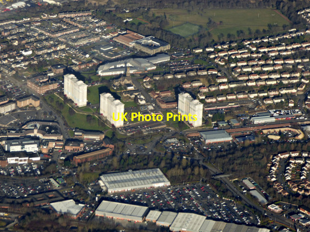 Photo 6"x4" Coatbridge from the air Coatbridge c2018 P1