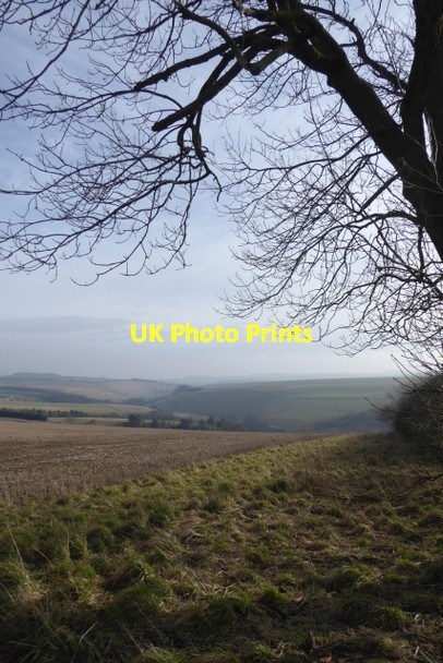 Photo 6"x4" Field boundary above William Dale Thixendale c2018