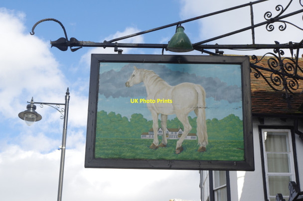 Photo 6"x4" Sign for the White Horse, Dorking Dorking c2018