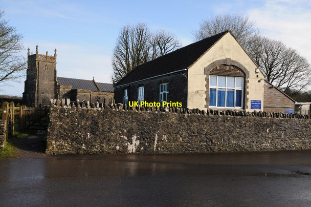 Photo 6"x4" Priddy school and church Priddy c2018