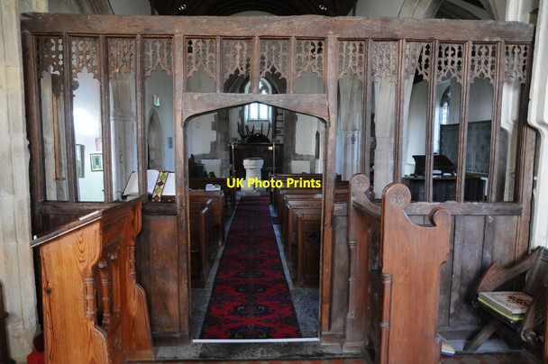 Photo 6"x4" Rood screen in Priddy church Priddy c2018