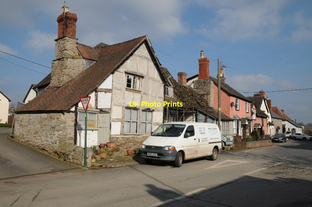 Photo 6"x4" Timber-framed cottage with scaffolding Lyonshall c2018