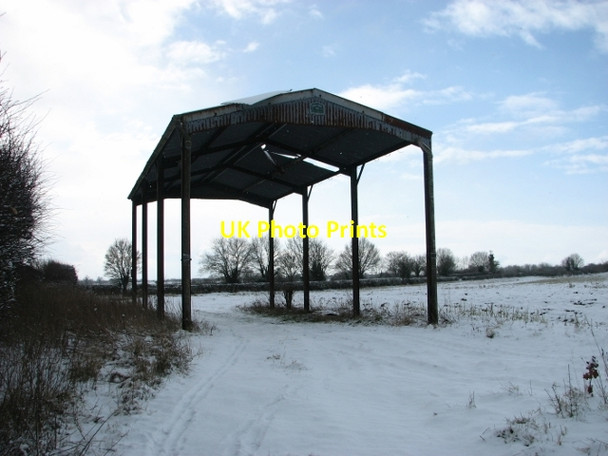 Photo 6"x4" Open barn on permissive path Surlingham c2018