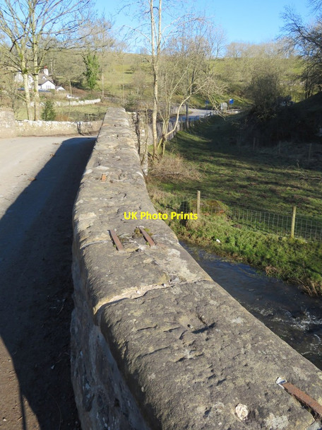 Photo 6"x4" Bridge parapet over the River Alyn\/Afon Alun Bryn-yr-ogof c2018