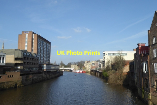 Photo 6"x4" Upstream from Ouse Bridge York\/SE5951 c2018